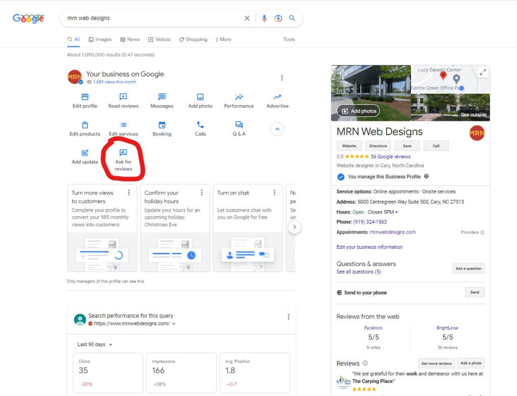 google review business profile